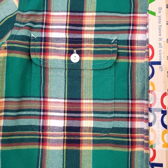 Polo Ralph Lauren Long Sleeve Performance Classic Flannel Shirt Green Plaid - Picture 6 of 13